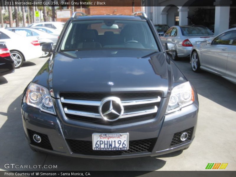 Steel Grey Metallic / Black 2011 Mercedes-Benz GLK 350