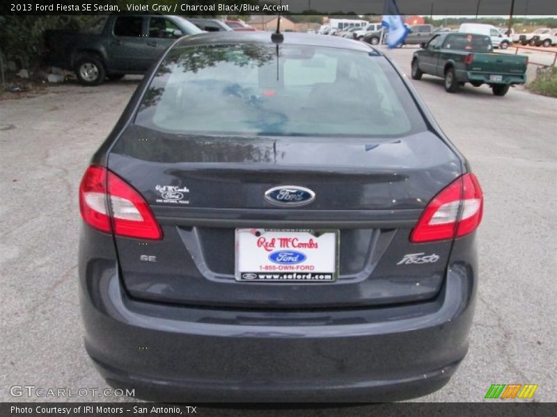 Violet Gray / Charcoal Black/Blue Accent 2013 Ford Fiesta SE Sedan
