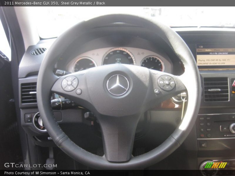 Steel Grey Metallic / Black 2011 Mercedes-Benz GLK 350
