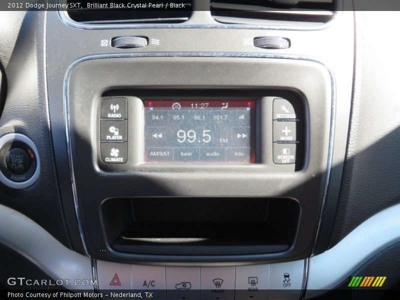 Brilliant Black Crystal Pearl / Black 2012 Dodge Journey SXT