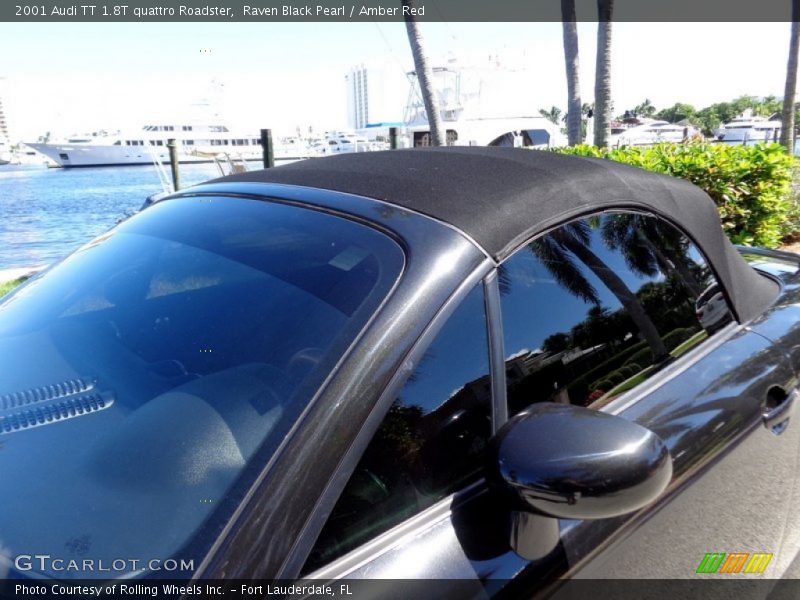 Raven Black Pearl / Amber Red 2001 Audi TT 1.8T quattro Roadster