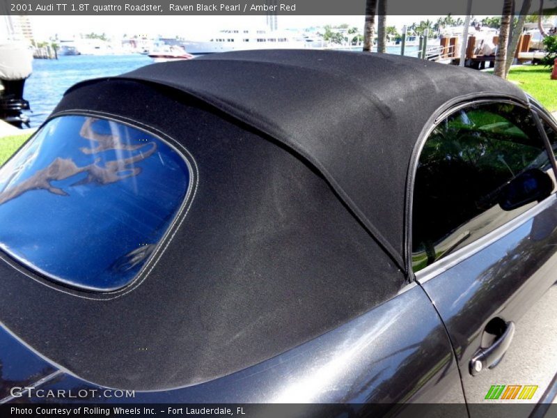 Raven Black Pearl / Amber Red 2001 Audi TT 1.8T quattro Roadster