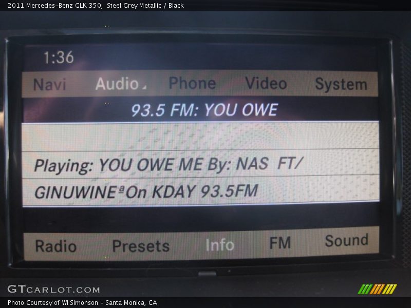 Steel Grey Metallic / Black 2011 Mercedes-Benz GLK 350