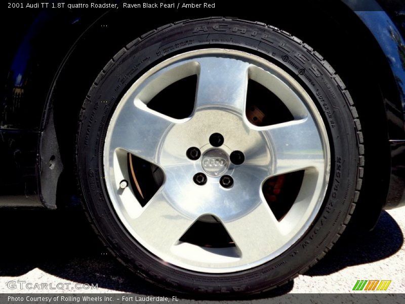 Raven Black Pearl / Amber Red 2001 Audi TT 1.8T quattro Roadster