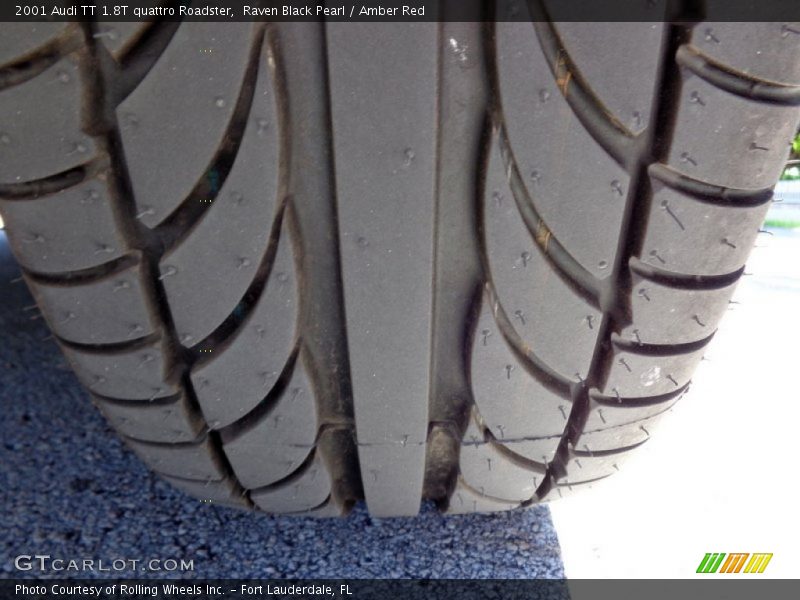 Raven Black Pearl / Amber Red 2001 Audi TT 1.8T quattro Roadster