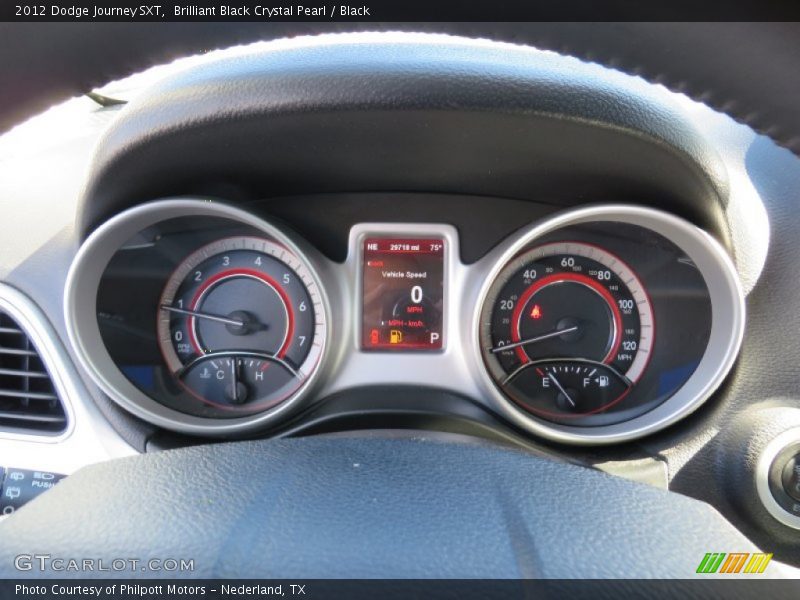 Brilliant Black Crystal Pearl / Black 2012 Dodge Journey SXT