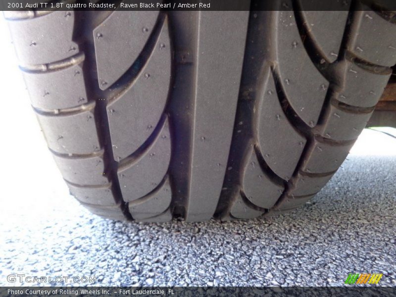 Raven Black Pearl / Amber Red 2001 Audi TT 1.8T quattro Roadster