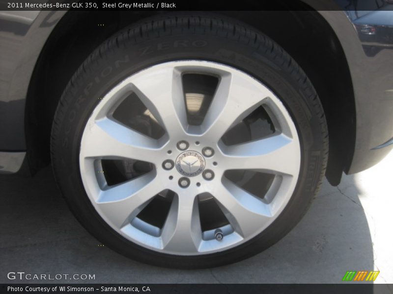 Steel Grey Metallic / Black 2011 Mercedes-Benz GLK 350