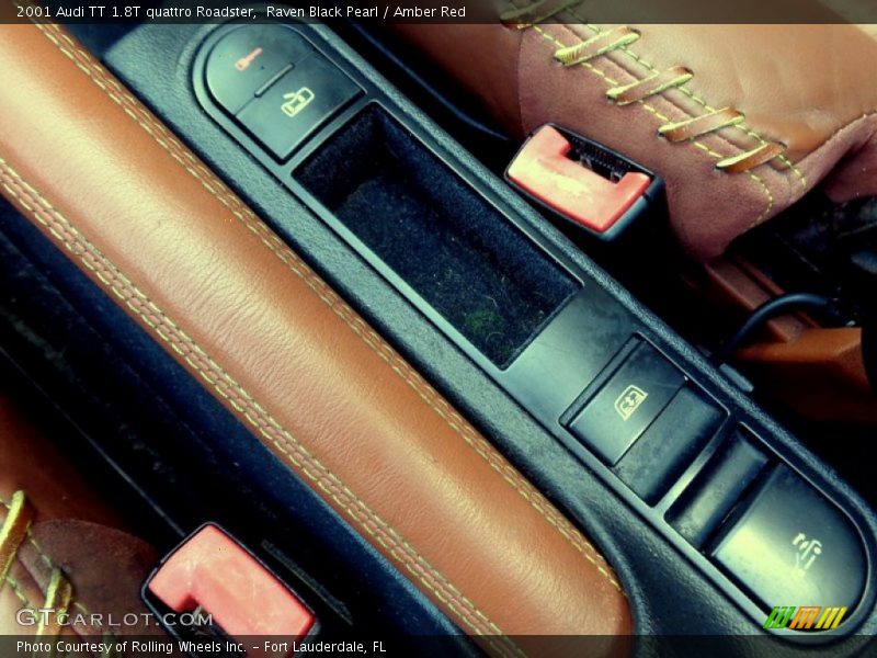 Raven Black Pearl / Amber Red 2001 Audi TT 1.8T quattro Roadster