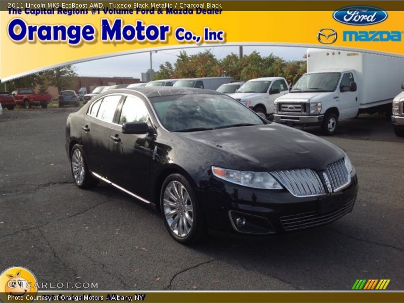 Tuxedo Black Metallic / Charcoal Black 2011 Lincoln MKS EcoBoost AWD