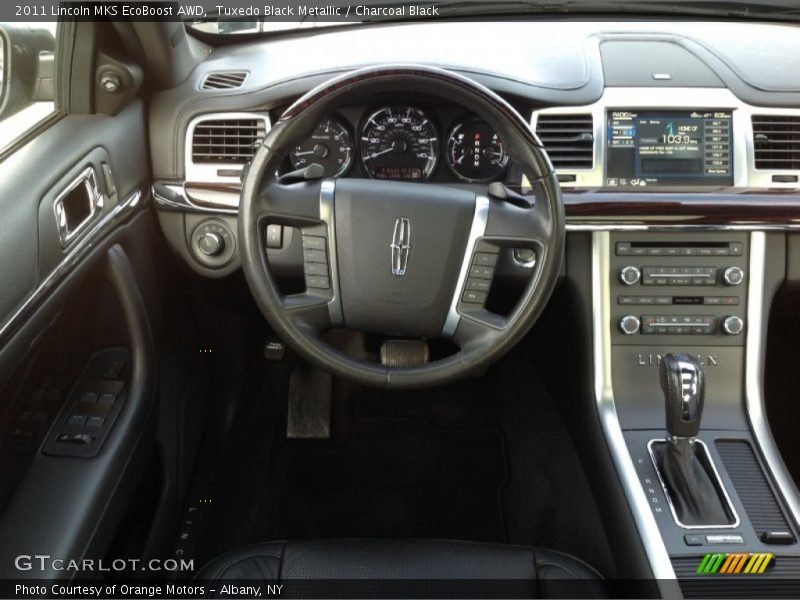Tuxedo Black Metallic / Charcoal Black 2011 Lincoln MKS EcoBoost AWD