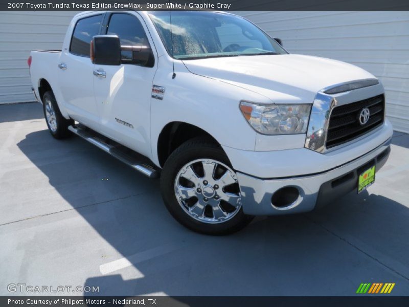 Super White / Graphite Gray 2007 Toyota Tundra Texas Edition CrewMax