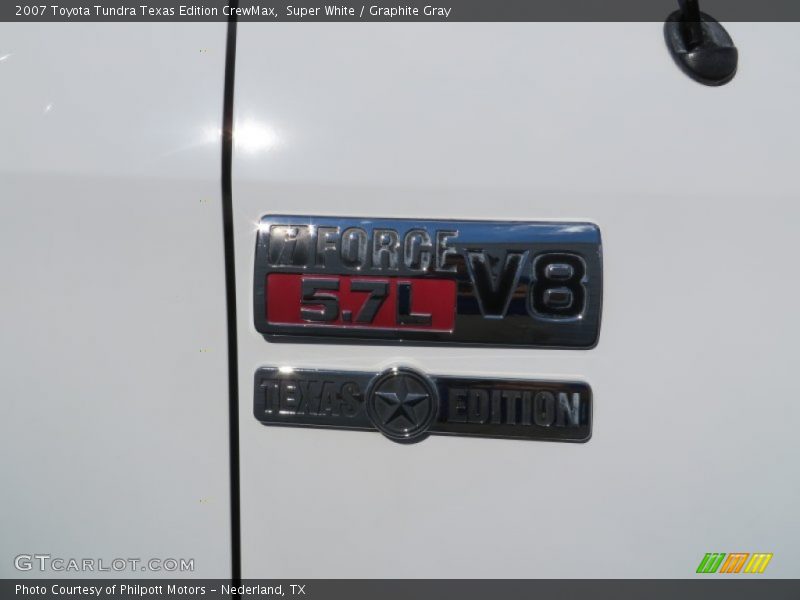 Super White / Graphite Gray 2007 Toyota Tundra Texas Edition CrewMax