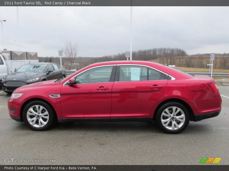Red Candy / Charcoal Black 2011 Ford Taurus SEL