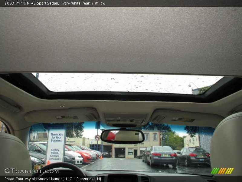 Ivory White Pearl / Willow 2003 Infiniti M 45 Sport Sedan