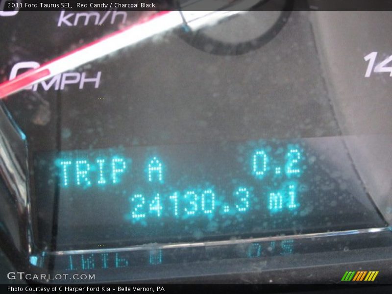 Red Candy / Charcoal Black 2011 Ford Taurus SEL