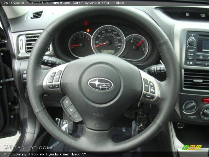 Dark Gray Metallic / Carbon Black 2011 Subaru Impreza 2.5i Premium Wagon
