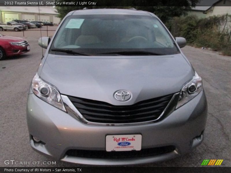 Silver Sky Metallic / Light Gray 2012 Toyota Sienna LE