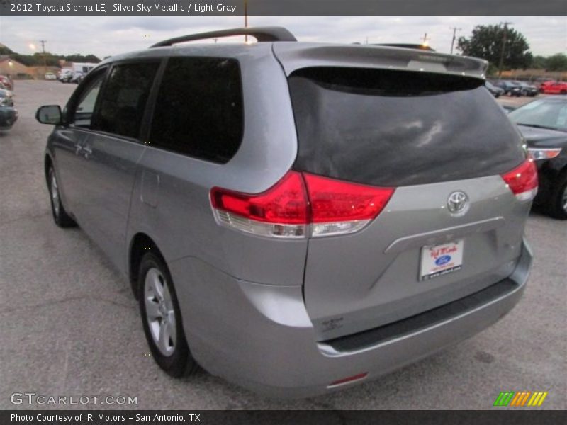 Silver Sky Metallic / Light Gray 2012 Toyota Sienna LE