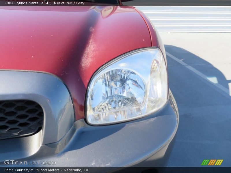 Merlot Red / Gray 2004 Hyundai Santa Fe GLS