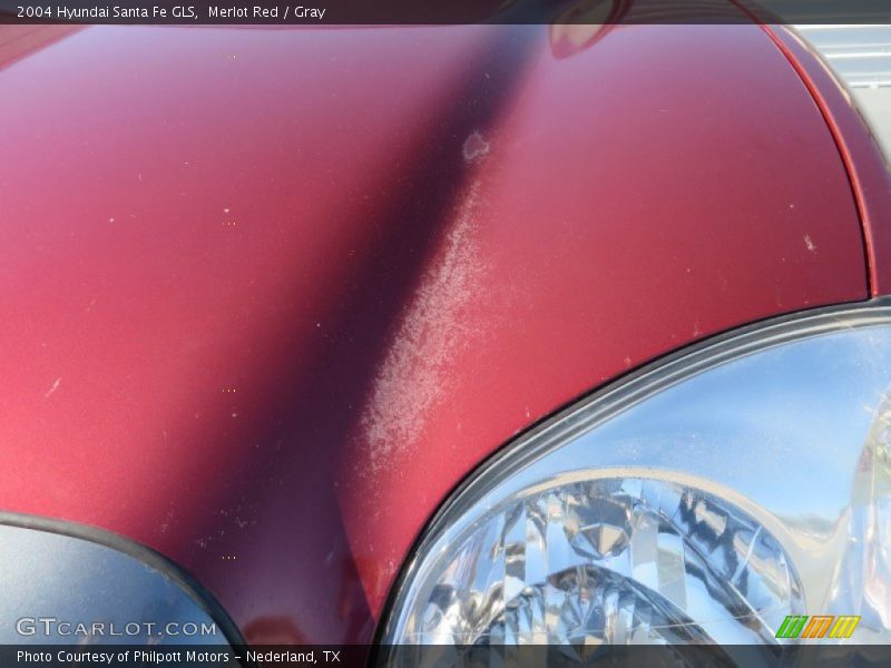 Merlot Red / Gray 2004 Hyundai Santa Fe GLS