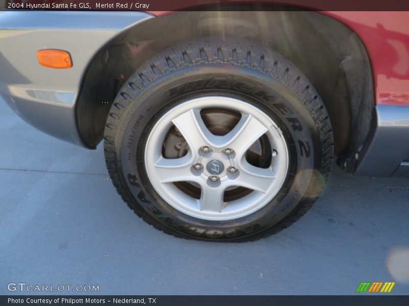 Merlot Red / Gray 2004 Hyundai Santa Fe GLS