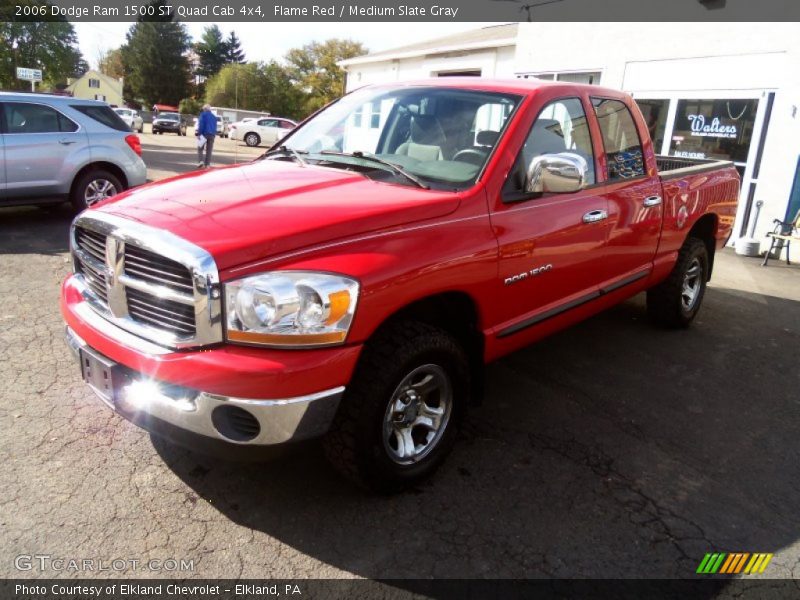 Flame Red / Medium Slate Gray 2006 Dodge Ram 1500 ST Quad Cab 4x4