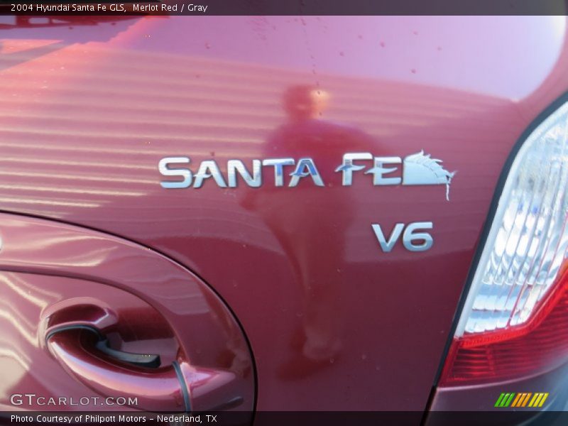 Merlot Red / Gray 2004 Hyundai Santa Fe GLS