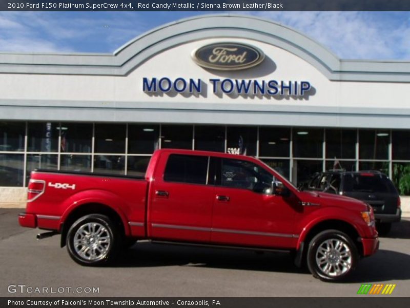 Red Candy Metallic / Sienna Brown Leather/Black 2010 Ford F150 Platinum SuperCrew 4x4