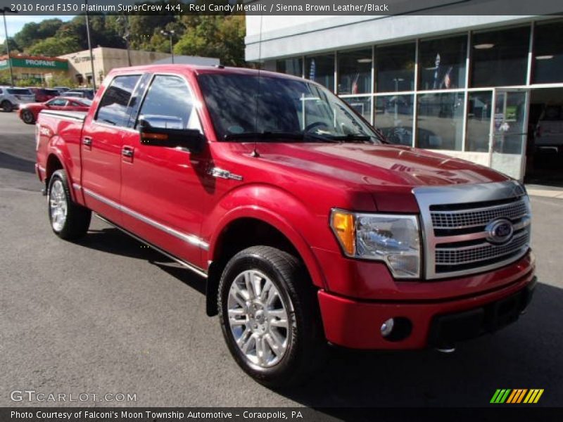 Red Candy Metallic / Sienna Brown Leather/Black 2010 Ford F150 Platinum SuperCrew 4x4