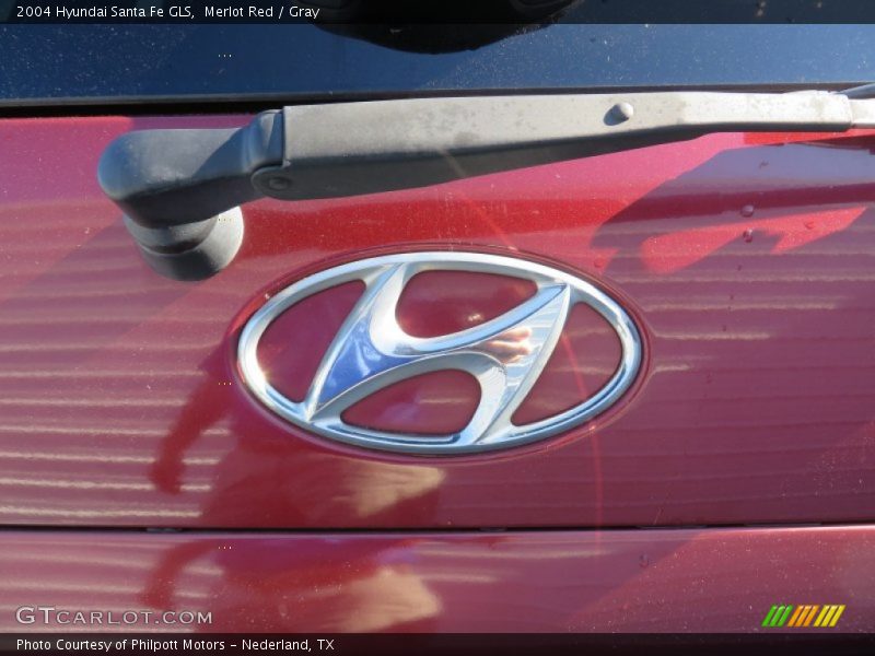 Merlot Red / Gray 2004 Hyundai Santa Fe GLS