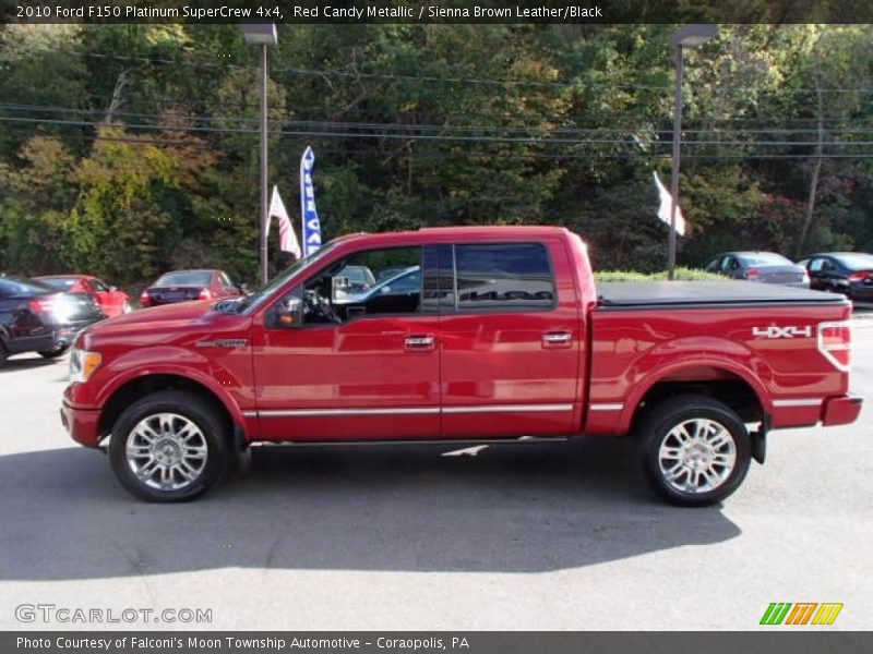 Red Candy Metallic / Sienna Brown Leather/Black 2010 Ford F150 Platinum SuperCrew 4x4