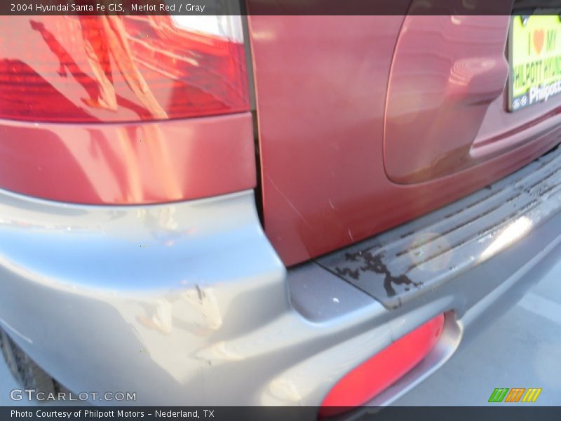 Merlot Red / Gray 2004 Hyundai Santa Fe GLS