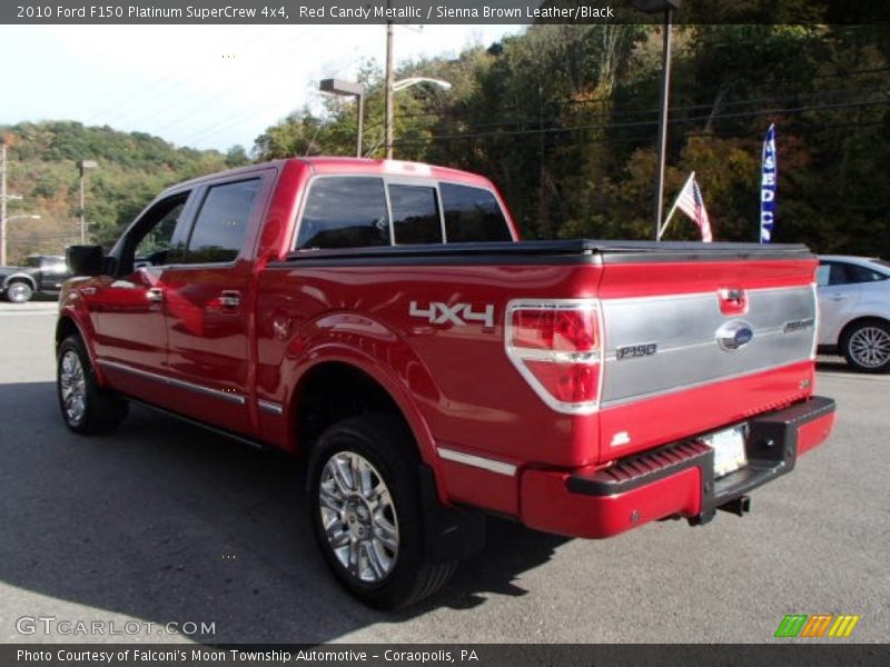 Red Candy Metallic / Sienna Brown Leather/Black 2010 Ford F150 Platinum SuperCrew 4x4