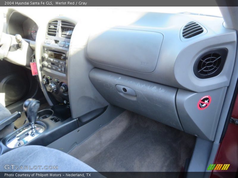 Merlot Red / Gray 2004 Hyundai Santa Fe GLS