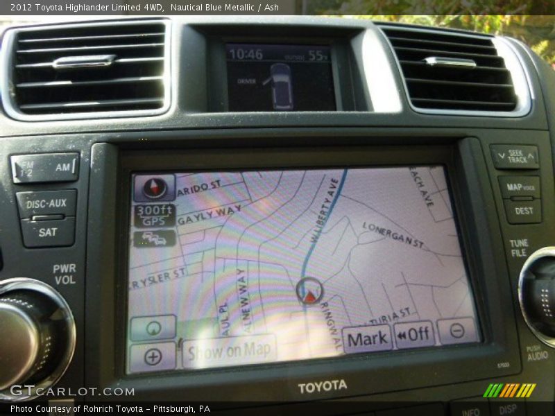Nautical Blue Metallic / Ash 2012 Toyota Highlander Limited 4WD