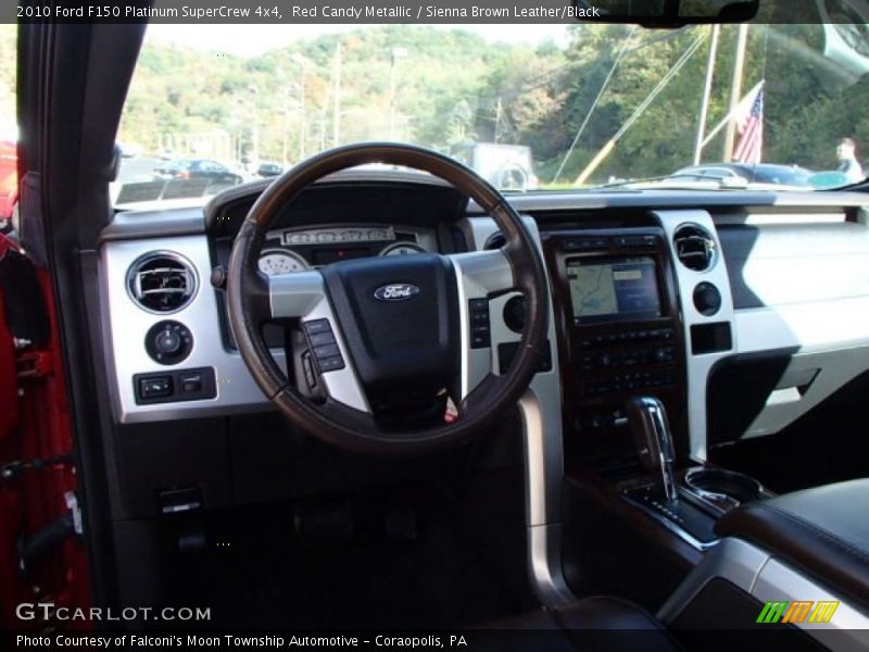 Red Candy Metallic / Sienna Brown Leather/Black 2010 Ford F150 Platinum SuperCrew 4x4