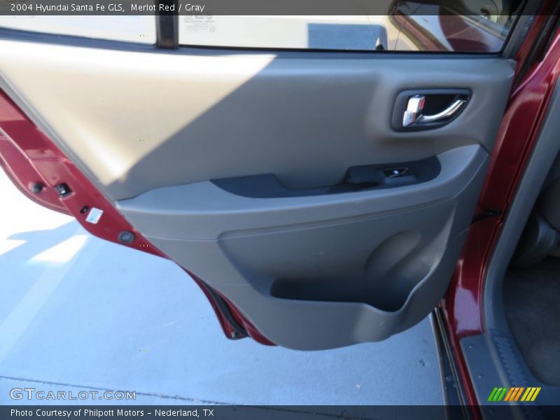 Merlot Red / Gray 2004 Hyundai Santa Fe GLS