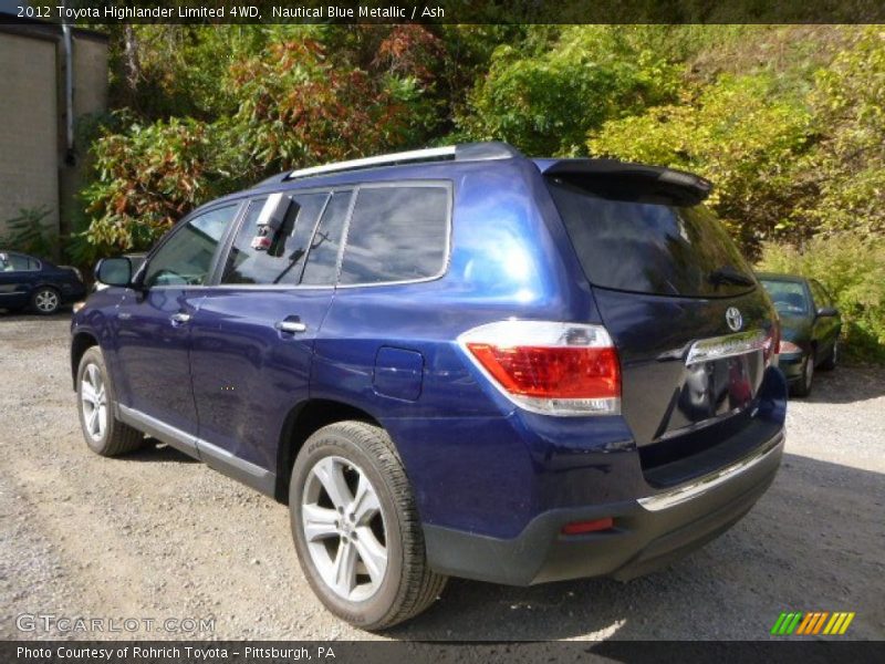Nautical Blue Metallic / Ash 2012 Toyota Highlander Limited 4WD