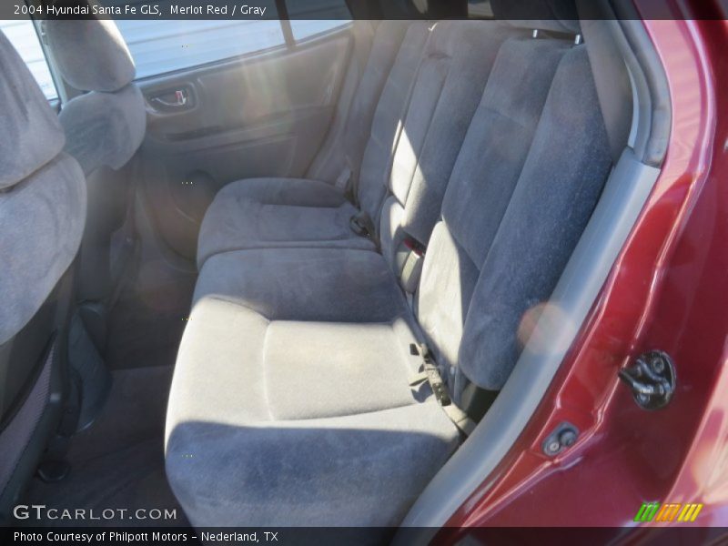 Merlot Red / Gray 2004 Hyundai Santa Fe GLS