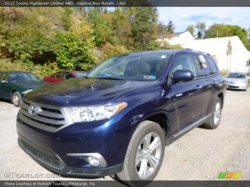 Nautical Blue Metallic / Ash 2012 Toyota Highlander Limited 4WD