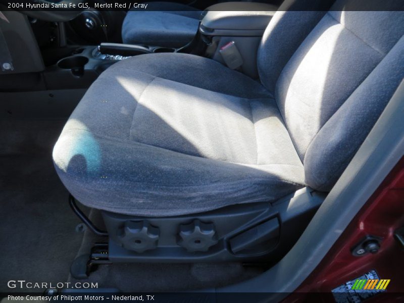 Merlot Red / Gray 2004 Hyundai Santa Fe GLS