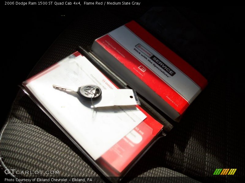 Flame Red / Medium Slate Gray 2006 Dodge Ram 1500 ST Quad Cab 4x4