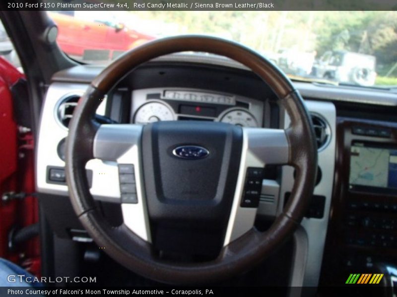 Red Candy Metallic / Sienna Brown Leather/Black 2010 Ford F150 Platinum SuperCrew 4x4