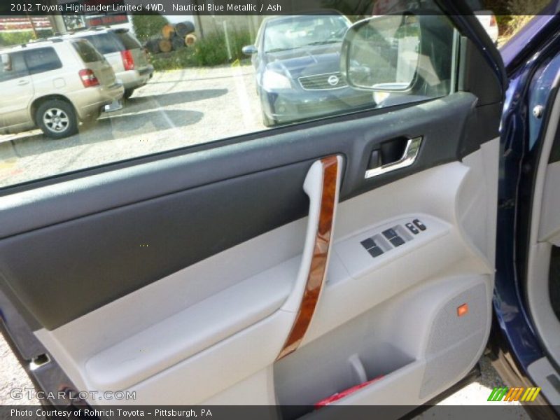 Nautical Blue Metallic / Ash 2012 Toyota Highlander Limited 4WD