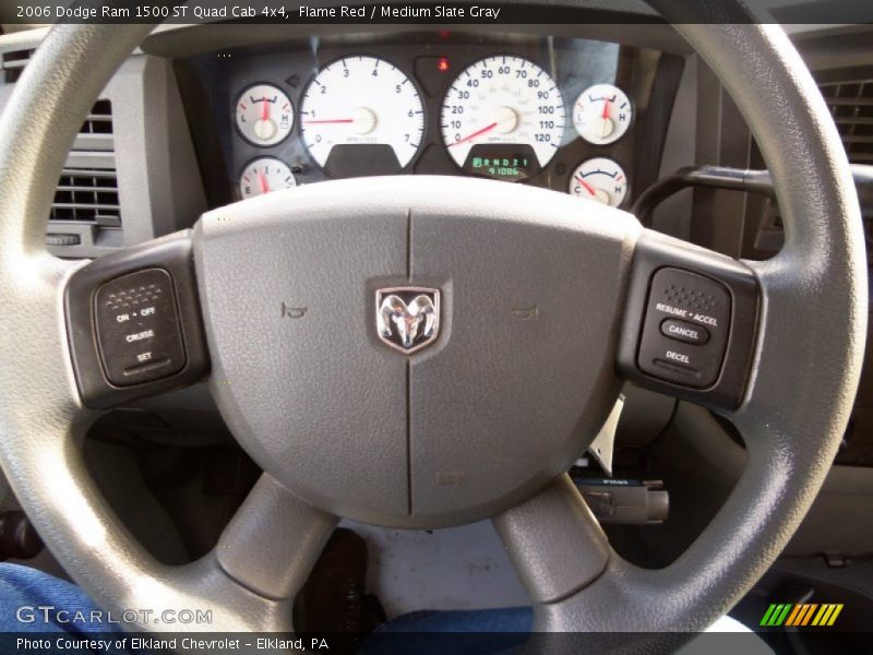 Flame Red / Medium Slate Gray 2006 Dodge Ram 1500 ST Quad Cab 4x4