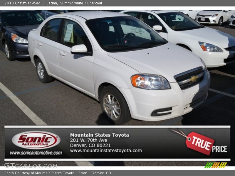 Summit White / Charcoal 2010 Chevrolet Aveo LT Sedan