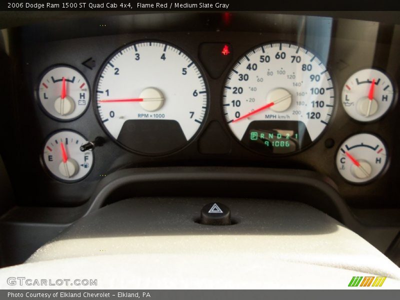 Flame Red / Medium Slate Gray 2006 Dodge Ram 1500 ST Quad Cab 4x4