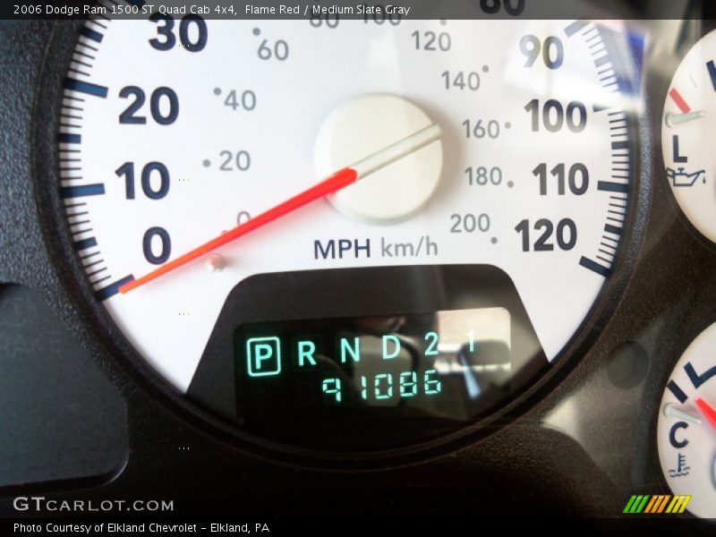 Flame Red / Medium Slate Gray 2006 Dodge Ram 1500 ST Quad Cab 4x4