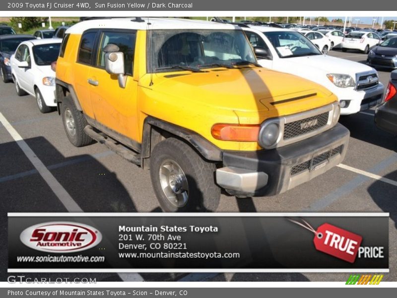 Sun Fusion Yellow / Dark Charcoal 2009 Toyota FJ Cruiser 4WD